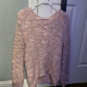 Fuzzy pink sweater